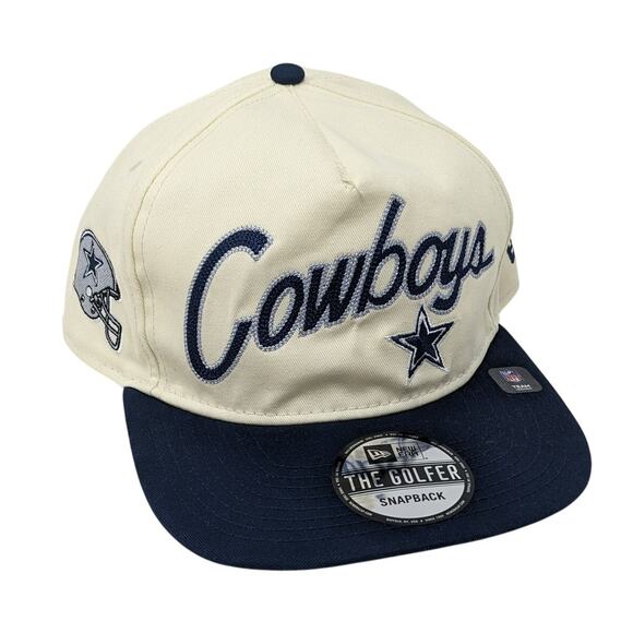 New Era Mens Hat The Golfer Dallas Cowboys Retro Script Snapback - Picture 1 of 13